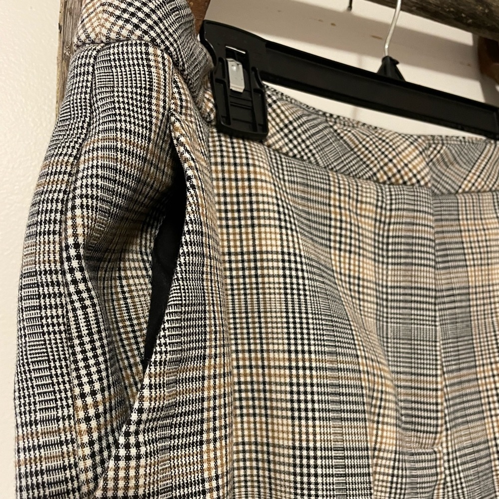 H&M Black/Tan Houndstooth Print Women’s Trousers - Picture 3 of 9